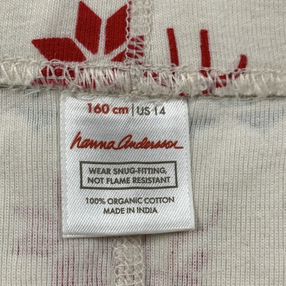 Hanna Andersson Size 14 160cm Organic Cotton Fair Isle Christmas Reindeer‎ Pants